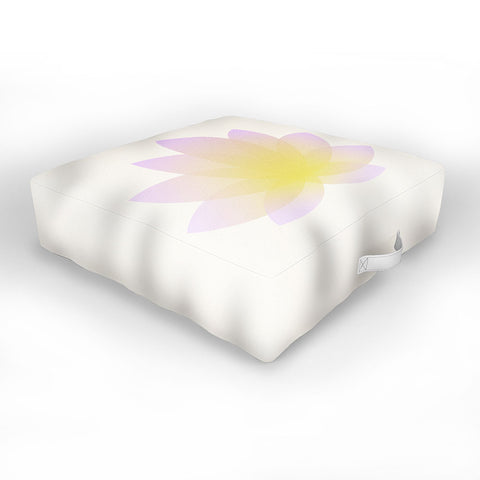Colour Poems Minimal Lotus Flower VII Outdoor Floor Cushion