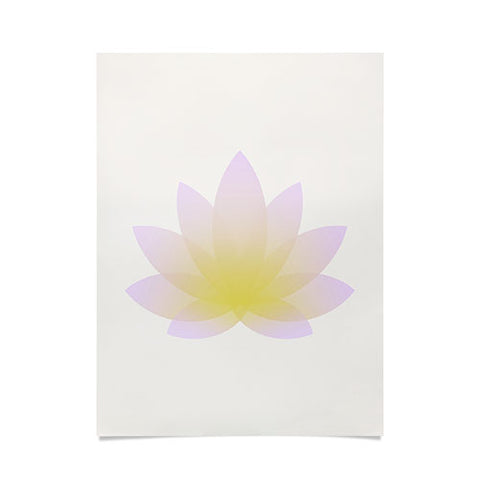 Colour Poems Minimal Lotus Flower VII Poster