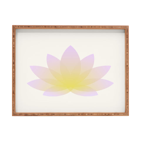 Colour Poems Minimal Lotus Flower VII Rectangular Tray