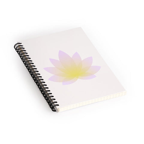 Colour Poems Minimal Lotus Flower VII Spiral Notebook