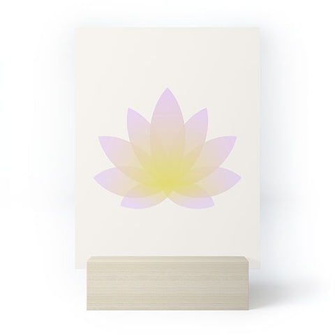 Colour Poems Minimal Lotus Flower VII Mini Art Print