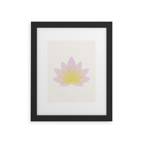 Colour Poems Minimal Lotus Flower VII Framed Art Print