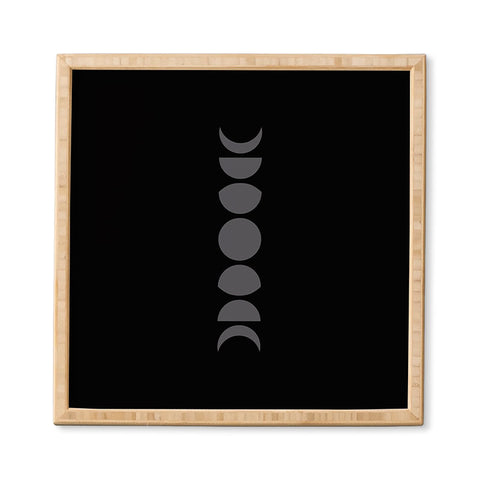 Colour Poems Minimal Moon Phases Black Framed Wall Art