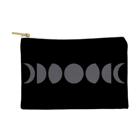 Colour Poems Minimal Moon Phases Black Pouch