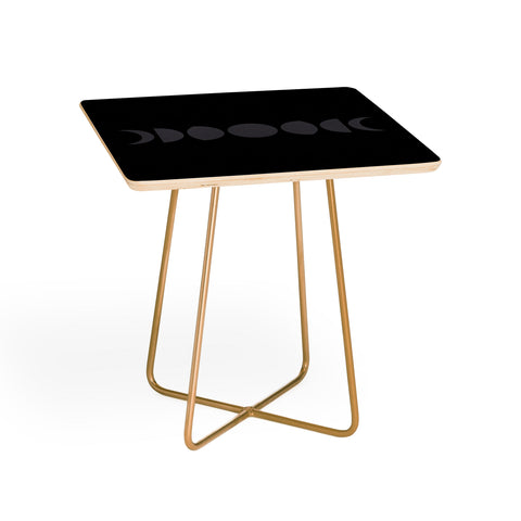 Colour Poems Minimal Moon Phases Black Side Table