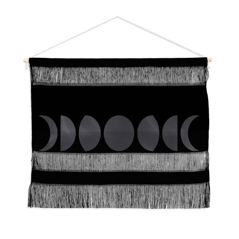 Colour Poems Minimal Moon Phases Black Wall Hanging Landscape