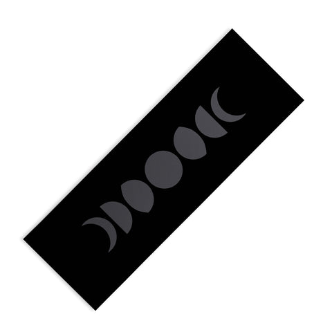 Colour Poems Minimal Moon Phases Black Yoga Mat
