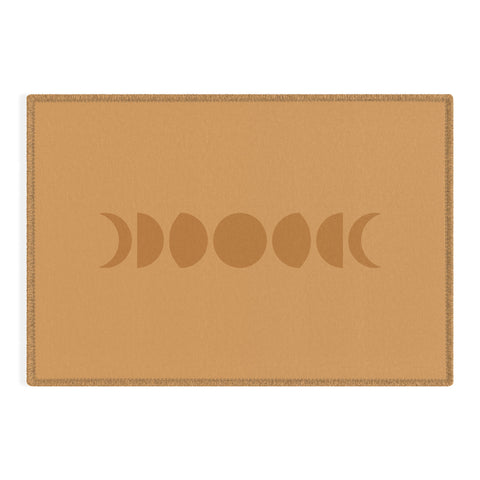Colour Poems Minimal Moon Phases Camel Outdoor Rug