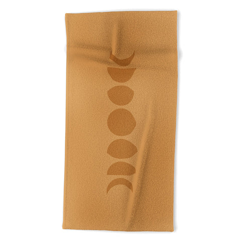 Colour Poems Minimal Moon Phases Camel Beach Towel