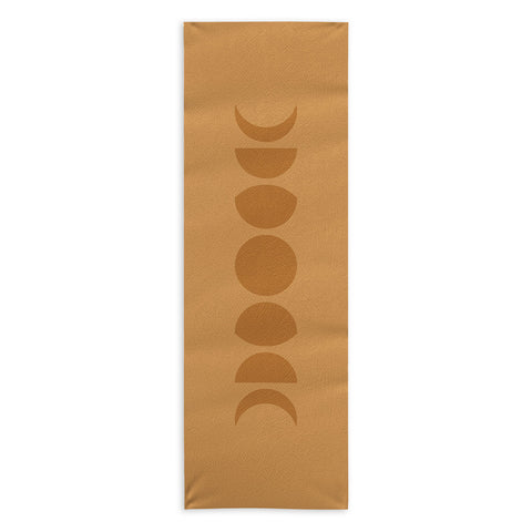 Colour Poems Minimal Moon Phases Camel Yoga Towel