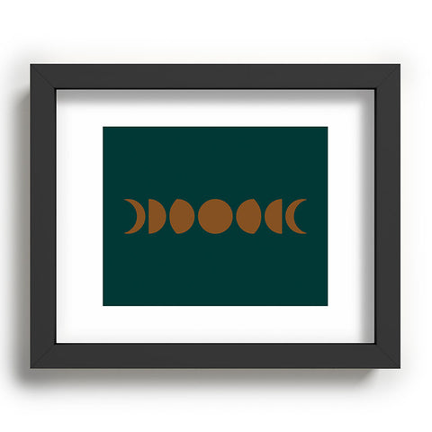 Colour Poems Minimal Moon Phases Green Recessed Framing Rectangle