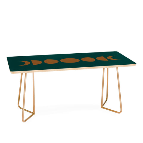 Colour Poems Minimal Moon Phases Green Coffee Table