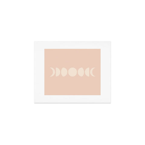 Colour Poems Minimal Moon Phases Light Pink Art Print