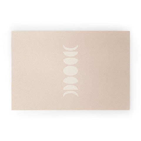 Colour Poems Minimal Moon Phases Light Pink Welcome Mat