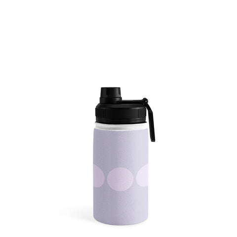 Colour Poems Minimal Moon Phases Lilac Water Bottle