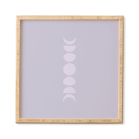 Colour Poems Minimal Moon Phases Lilac Framed Wall Art