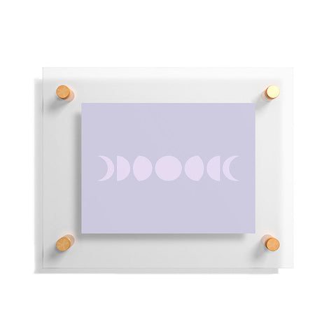 Colour Poems Minimal Moon Phases Lilac Floating Acrylic Print
