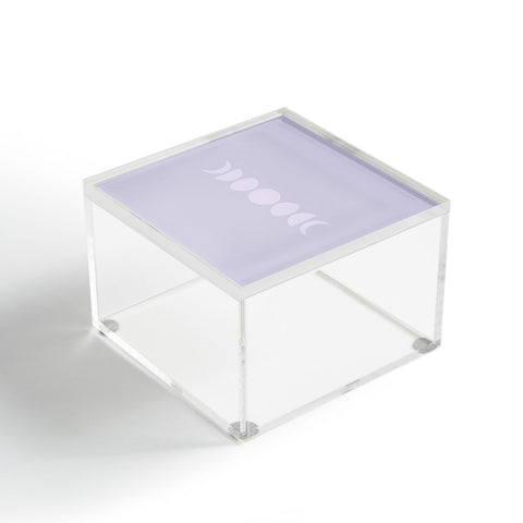 Colour Poems Minimal Moon Phases Lilac Acrylic Box