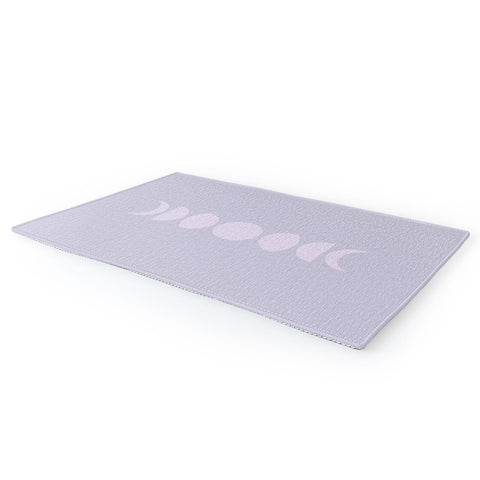 Colour Poems Minimal Moon Phases Lilac Area Rug