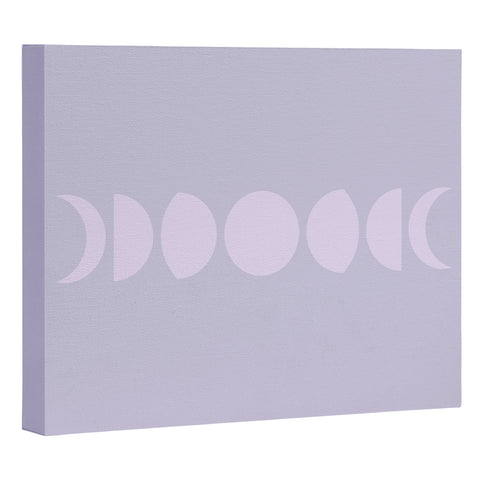 Colour Poems Minimal Moon Phases Lilac Art Canvas