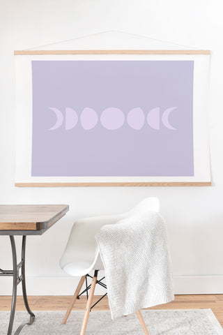 Colour Poems Minimal Moon Phases Lilac Art Print And Hanger