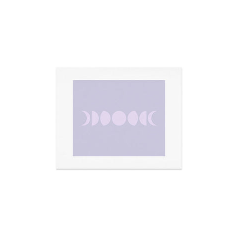 Colour Poems Minimal Moon Phases Lilac Art Print