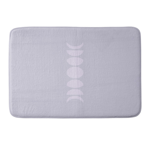 Colour Poems Minimal Moon Phases Lilac Memory Foam Bath Mat