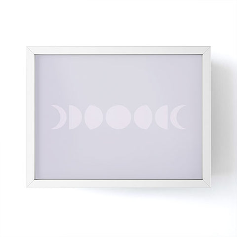 Colour Poems Minimal Moon Phases Lilac Framed Mini Art Print