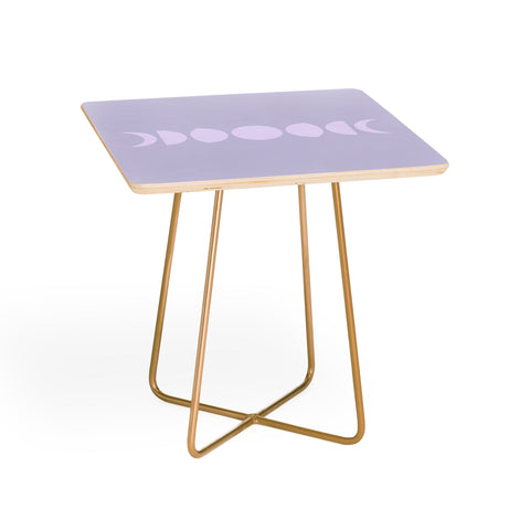 Colour Poems Minimal Moon Phases Lilac Side Table