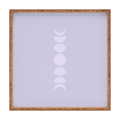 Colour Poems Minimal Moon Phases Lilac Square Tray