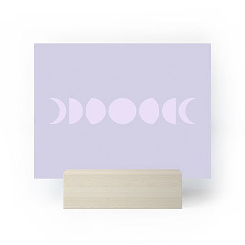 Colour Poems Minimal Moon Phases Lilac Mini Art Print