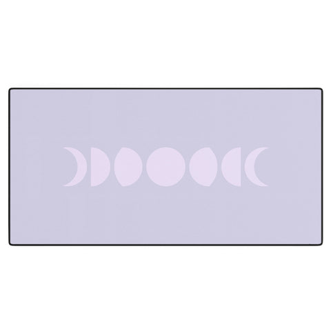 Colour Poems Minimal Moon Phases Lilac Desk Mat