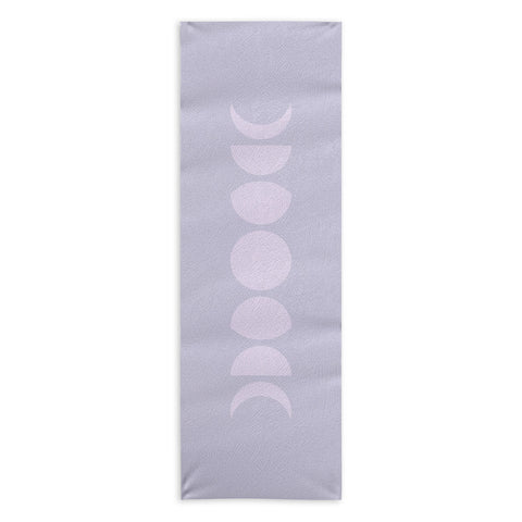Colour Poems Minimal Moon Phases Lilac Yoga Towel