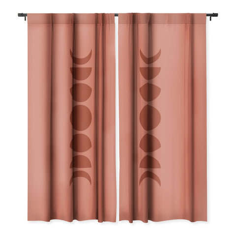 Colour Poems Minimal Moon Phases Red Blackout Non Repeat