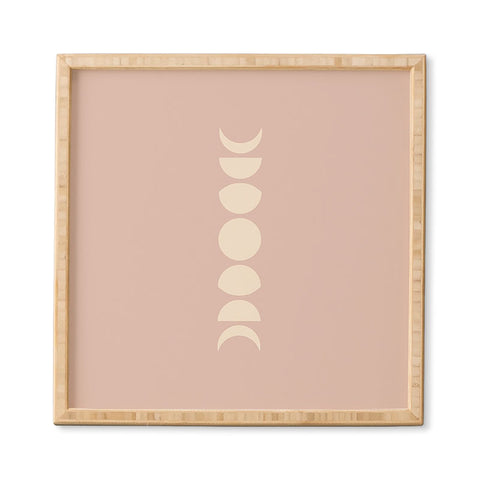 Colour Poems Minimal Moon Phases Rose Framed Wall Art