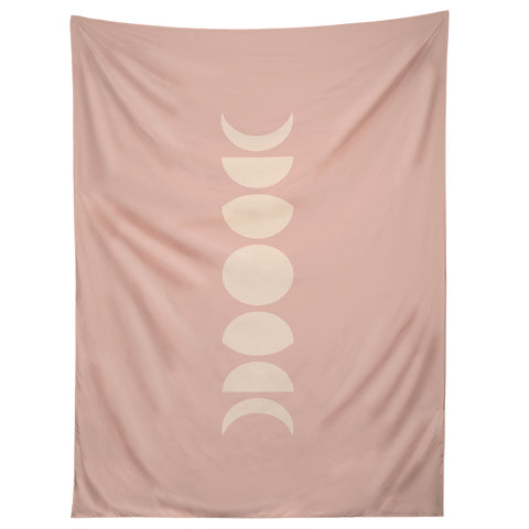 Colour Poems Minimal Moon Phases Rose Tapestry