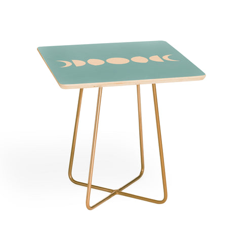 Colour Poems Minimal Moon Phases Sage Side Table