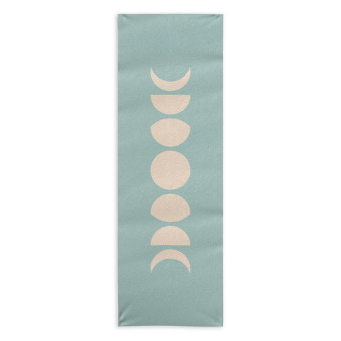 Colour Poems Minimal Moon Phases Sage Yoga Towel