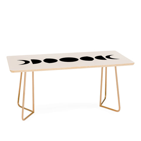 Colour Poems Minimal Moon Phases White Coffee Table