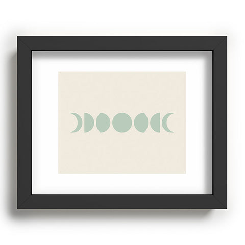 Colour Poems Minimal Moon Phases White Sage Recessed Framing Rectangle