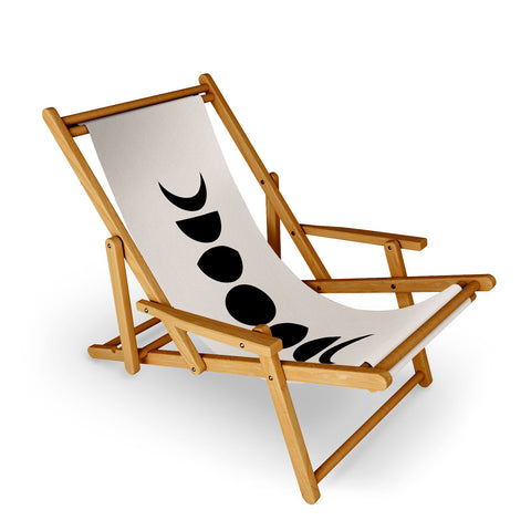 Colour Poems Minimal Moon Phases White Sling Chair