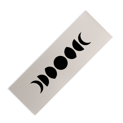 Colour Poems Minimal Moon Phases White Yoga Mat