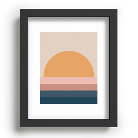 Colour Poems Minimal Retro Sunset Recessed Framing Rectangle
