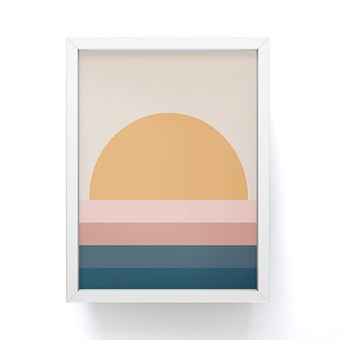 Colour Poems Minimal Retro Sunset Framed Mini Art Print