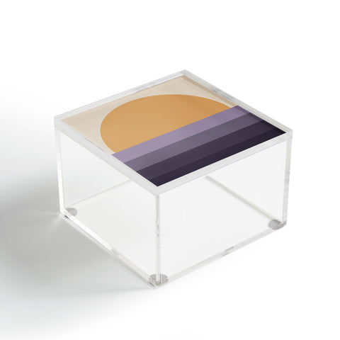 Colour Poems Minimal Retro Sunset Purple Acrylic Box