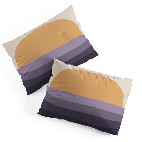 Colour Poems Minimal Retro Sunset Purple Pillow Shams