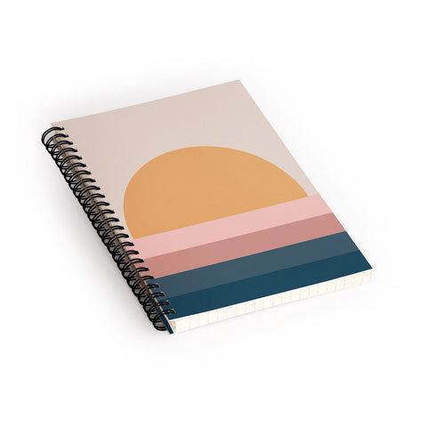 Colour Poems Minimal Retro Sunset Spiral Notebook