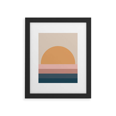 Colour Poems Minimal Retro Sunset Framed Art Print