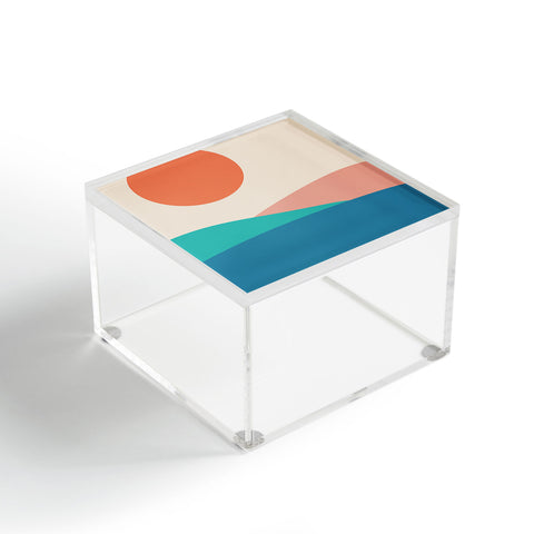 Colour Poems Minimal Sunrise Landscape Acrylic Box