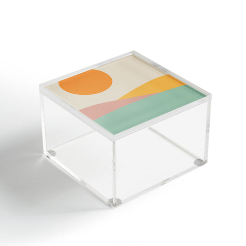 Colour Poems Minimal Sunrise Landscape II Acrylic Box